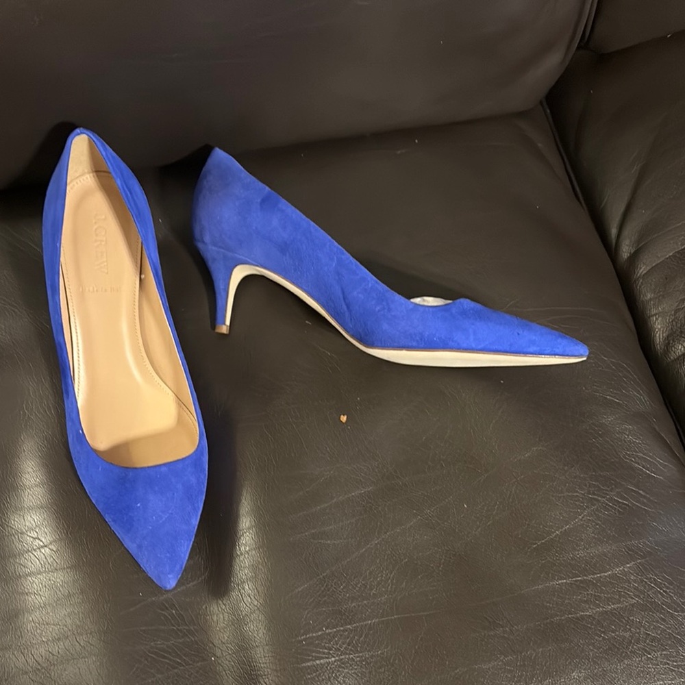 Blue Suede Women's Flats - Picture 2 of 2